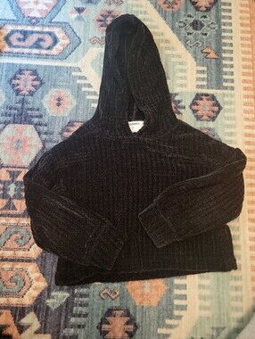 Old Navy Black Chenille Hoodie